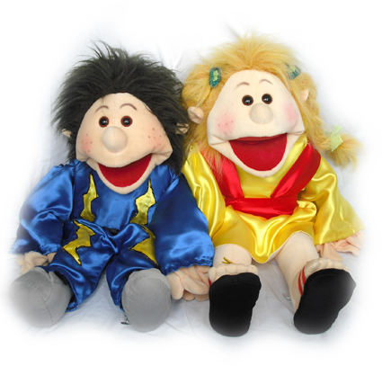 Bonnie Bright Star and Billy Bright Spark Puppets